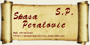 Spasa Peralović vizit kartica